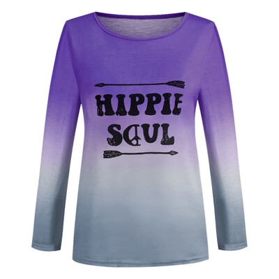 Summer Women Loose Round Collar T-Shirt Rainbow Gradient Letter Print Tops Female Long Sleeve Casual Loose T-Shirt
Summer Women Loose Round Collar T-Shirt Rainbow Gradient Letter Print Tops Female Long Sleeve Casual Loose T-Shirt