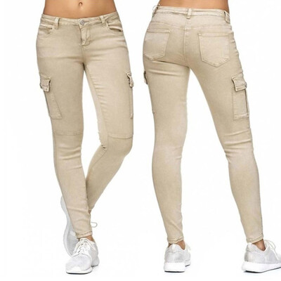 Gobestart Womens High Waist Solid Jeans Button Side stand Pockets Trouser Pencil Pants
Gobestart Womens High Waist Solid Jeans Button Side stand Pockets Trouser Pencil Pants