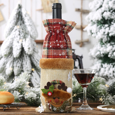 Siaonvr Christmas Ornaments Wine Bottle Set Plaid Linen Bottle Decorated Champagne Bag
Siaonvr Christmas Ornaments Wine Bottle Set Plaid Linen Bottle Decorated Champagne Bag