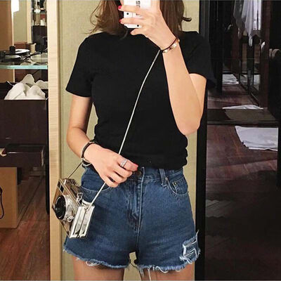 Women Summer Half High Collar Tshirt Solid Color Loose Short Sleeve Tee T Shirts Tops Casual T-Shirt Simple Wild Tops
Women Summer Half High Collar Tshirt Solid Color Loose Short Sleeve Tee T Shirts Tops Casual T-Shirt Simple Wild Tops