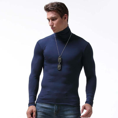 Mens Solid High Collar Long Sleeve Thermal Underwear Slim Fit Stretchy Modal Cotton Shirt
Mens Solid High Collar Long Sleeve Thermal Underwear Slim Fit Stretchy Modal Cotton Shirt