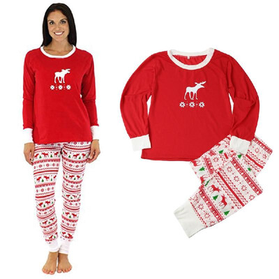 New Women Two-Piece Set Pajama Christmas Sleepwear O-Neck Long Sleeves Casual House Coat Top Pants Red
New Women Two-Piece Set Pajama Christmas Sleepwear O-Neck Long Sleeves Casual House Coat Top Pants Red