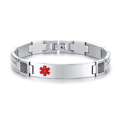 Medical Alert Diabetes Bracelet Titanium Steel Chain Bracelet Male Fashion Bracelet
Medical Alert Diabetes Bracelet Titanium Steel Chain Bracelet Male Fashion Bracelet