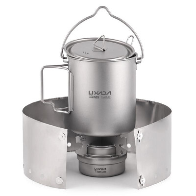 5pcs Outdoor Camping Cookware Set 750ml Pot Alcohol Stove Cross Stand Rack with Foldable Spork&Windscreen
5pcs Outdoor Camping Cookware Set 750ml Pot Alcohol Stove Cross Stand Rack with Foldable Spork&Windscreen