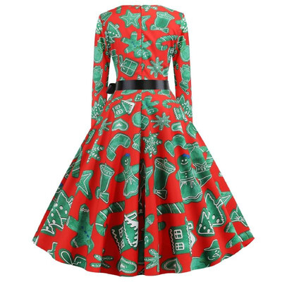 F5351 Cross-border Christmas Explosion FallWinter Round Neck Long Sleeve Print Large Size Black Ribbon Big Dress red
F5351 Cross-border Christmas Explosion FallWinter Round Neck Long Sleeve Print Large Size Black Ribbon Big Dress red