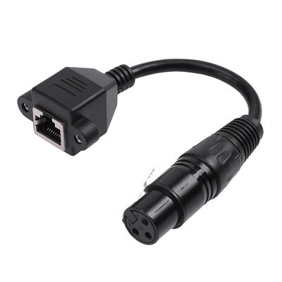 18cm XLR 3 Pin Female to RJ45 Female Network Adapter Converter Cable Cord
18cm XLR 3 Pin Female to RJ45 Female Network Adapter Converter Cable Cord