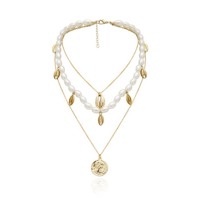 Luxury ZA 2019 Pearl Coin Choker Necklace Women Gold Color Bead Shell Pendant Necklace Statement cowrie Collar Fashion Jewelry
Luxury ZA 2019 Pearl Coin Choker Necklace Women Gold Color Bead Shell Pendant Necklace Statement cowrie Collar Fashion Jewelry