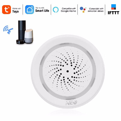 NEO Wifi Siren Alarm Sensor Smart Alarm Siren Home Security System Tuya Smart Life APP Compatible with Alexa Google Home Voice Con
NEO Wifi Siren Alarm Sensor Smart Alarm Siren Home Security System Tuya Smart Life APP Compatible with Alexa Google Home Voice Con