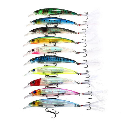 Lixada 10PCS 06-18m Diving Minnow Fishing Lures 136g 110mm Artificial Bait Hard Fishing Lure Set Wobbler Bait with 4 Feather H
Lixada 10PCS 06-18m Diving Minnow Fishing Lures 136g 110mm Artificial Bait Hard Fishing Lure Set Wobbler Bait with 4 Feather H
