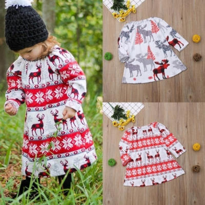 Baby Girl Christmas Long Sleeve Elk Deer Snowflake Print Dress Princess Party Dresses Outfit Clothes
Baby Girl Christmas Long Sleeve Elk Deer Snowflake Print Dress Princess Party Dresses Outfit Clothes