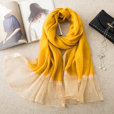 New gold silk striped solid color silk silk scarf female stitching wild silk shawl high-end gift scarf wholesale
New gold silk striped solid color silk silk scarf female stitching wild silk shawl high-end gift scarf wholesale
