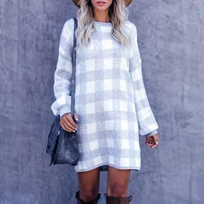 Tailored Womens Mini Dress Round Neck Casual Popular Elegant Long Sleeve Plaid Dress
Tailored Womens Mini Dress Round Neck Casual Popular Elegant Long Sleeve Plaid Dress