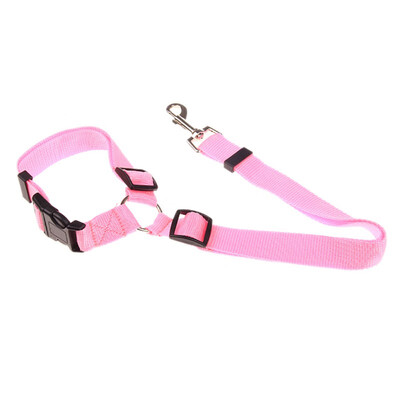 Nylon Pet Dog Collar Safety Dog Leash Pet Supplies Travel Safety Seat Belt Clip Lead Adjustable Safety Harness Auto Traction