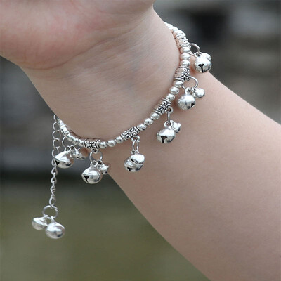 New Fashion Bell Bracelet Women Men Silver jewelry Anklet Lucky Red Thread dance adjustable size Handmade Gift child Lovely Jewelr
New Fashion Bell Bracelet Women Men Silver jewelry Anklet Lucky Red Thread dance adjustable size Handmade Gift child Lovely Jewelr