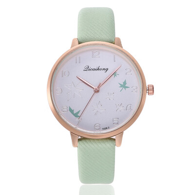 Korean fashion maple leaf dial ladies watch digital scale quartz watch
Korean fashion maple leaf dial ladies watch digital scale quartz watch