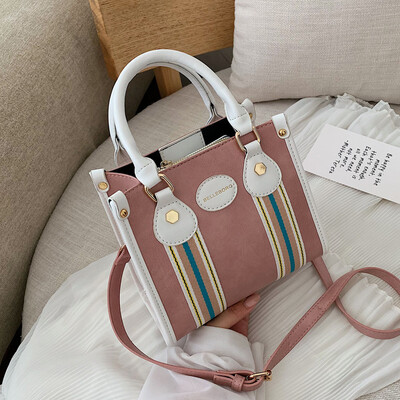 2019 New Contrast Stripe Tote Womens Bag Handbag Simple High Capacity Commuter Single Shoulder Leaning Bag
2019 New Contrast Stripe Tote Womens Bag Handbag Simple High Capacity Commuter Single Shoulder Leaning Bag