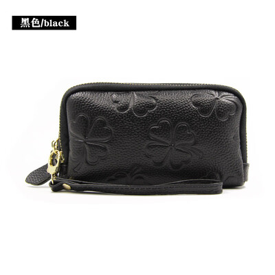 2019 new four-leaf clover embossed double zipper first layer leather ladies clutch bag long leather wallet wallet
2019 new four-leaf clover embossed double zipper first layer leather ladies clutch bag long leather wallet wallet