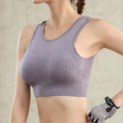 Solid Color Vest Style Breathable Hollow Beauty Back Shockproof Yoga Running Sports Rimless Bra
Solid Color Vest Style Breathable Hollow Beauty Back Shockproof Yoga Running Sports Rimless Bra