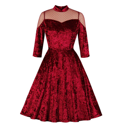 Tailored Women Half Sleeve O-Neck Lace Stitching Solid Velvet party elegant formal Dress
Tailored Women Half Sleeve O-Neck Lace Stitching Solid Velvet party elegant formal Dress