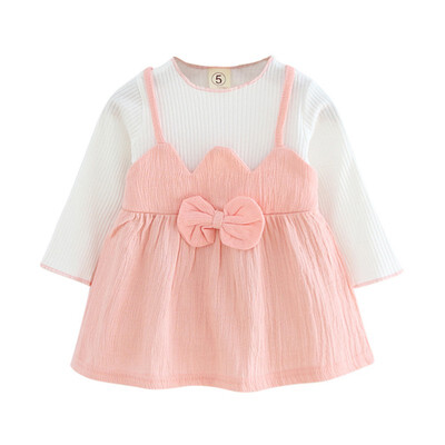 Kozart High Quality 2018 New-arrival Fashion Girls Fake Two-piece Bow Long-sleeved Dress Newborn Casual Dress Baby Outfits
Kozart High Quality 2018 New-arrival Fashion Girls Fake Two-piece Bow Long-sleeved Dress Newborn Casual Dress Baby Outfits