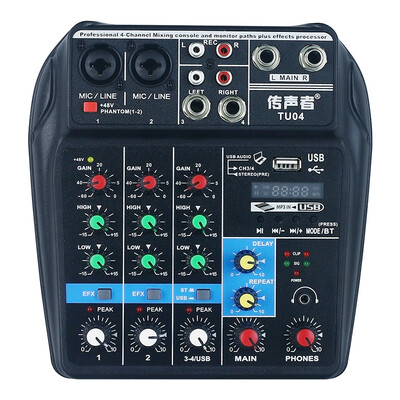 chuanshengzhe TU04 Four-channel Power Amplifier Mixer Home USB Bluetooth Portable Reverb
chuanshengzhe TU04 Four-channel Power Amplifier Mixer Home USB Bluetooth Portable Reverb
