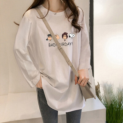 Women Round Collar Autumn Summer Cartoon Printed Loose Long Sleeve Casual Simple Wild T-Shirt 5 Colors
Women Round Collar Autumn Summer Cartoon Printed Loose Long Sleeve Casual Simple Wild T-Shirt 5 Colors
