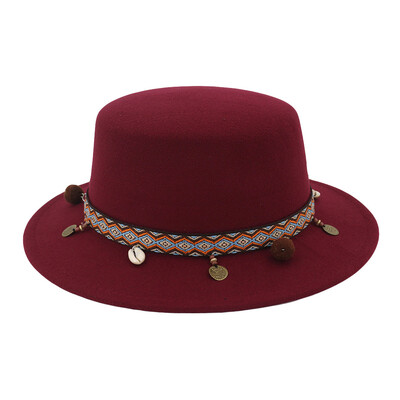 Tailored Women Wide Brim Wool Belt Felt Flat Top Fedora Hat Party Church Trilby Hats Cap
Tailored Women Wide Brim Wool Belt Felt Flat Top Fedora Hat Party Church Trilby Hats Cap