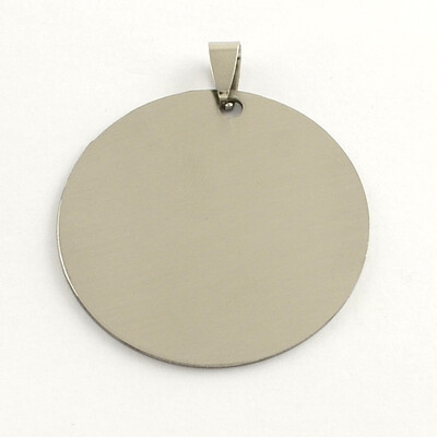201 Stainless Steel Flat Round Blank Stamping Tag Pendants with Snap on Bails Stainless Steel Color 42x42x1mm Hole 3mm
201 Stainless Steel Flat Round Blank Stamping Tag Pendants with Snap on Bails Stainless Steel Color 42x42x1mm Hole 3mm