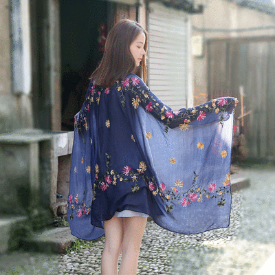 Embroidered linen flowers Nibel cotton&linen scarf air conditioning sunscreen dual-use spring&summer silk scarf female national wind shawl
Embroidered linen flowers Nibel cotton&linen scarf air conditioning sunscreen dual-use spring&summer silk scarf female national wind shawl
