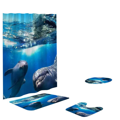 Toponeto 4PCS Non Slip Toilet Polyester Cover Mat Set Bathroom Shower Curtain
Toponeto 4PCS Non Slip Toilet Polyester Cover Mat Set Bathroom Shower Curtain