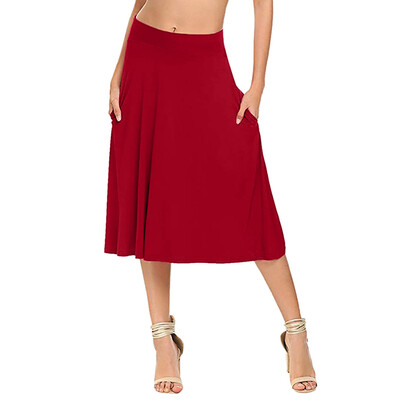 Roseonmyhand Women Basic Solid Stretch Elastic High Waist Flare Pockets A Line Skirts
Roseonmyhand Women Basic Solid Stretch Elastic High Waist Flare Pockets A Line Skirts