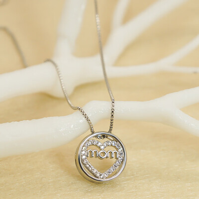 High Quality Fashion 925 Sterling Silver Charm MotherS Day Gift For Mom Crystal Heart Necklace Pendant
High Quality Fashion 925 Sterling Silver Charm MotherS Day Gift For Mom Crystal Heart Necklace Pendant