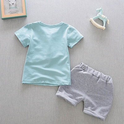 Summer Baby Boys Clothes Cartoon Short Sleeved Cotton T-shirt Stripe Shorts Clothes Sets
Summer Baby Boys Clothes Cartoon Short Sleeved Cotton T-shirt Stripe Shorts Clothes Sets
