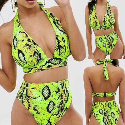 Roseonmyhand Women Serpentine Printing Bandage Bikini Split Body Swimsuit Beachwear Suit
Roseonmyhand Women Serpentine Printing Bandage Bikini Split Body Swimsuit Beachwear Suit
