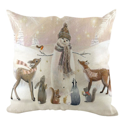 Siaonvr Christmas Pillow Cover Pillowcases Decorative Sofa Cushion Cover Home Decoration