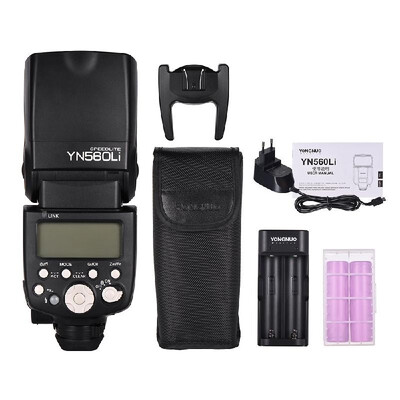 YONGNUO YN560Li Portable Lithium-Power Flash Speedlite Kit with 2pcs Batteries & Battery Charger Power Cable GN58 5600K Wireless T
YONGNUO YN560Li Portable Lithium-Power Flash Speedlite Kit with 2pcs Batteries & Battery Charger Power Cable GN58 5600K Wireless T