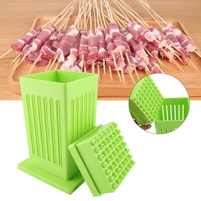 Greensen 49 Holes Bamboo Skewer BBQ Grill Food Beef Meat Slicer Kebab Brochette Maker Kit 
Greensen 49 Holes Bamboo Skewer BBQ Grill Food Beef Meat Slicer Kebab Brochette Maker Kit
