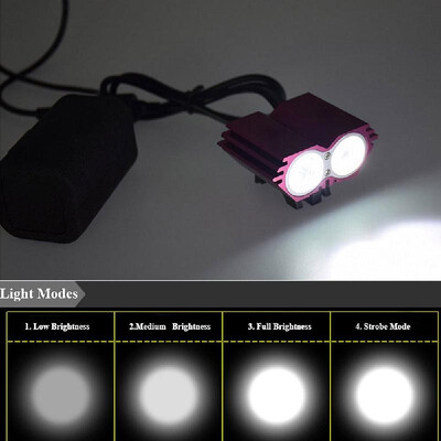 New X2 bicycle light headlights double T6 glare mountain bike wholesale outdoor night riding USB owl 84V Black single head withou 
New X2 bicycle light headlights double T6 glare mountain bike wholesale outdoor night riding USB owl 84V Black single head withou