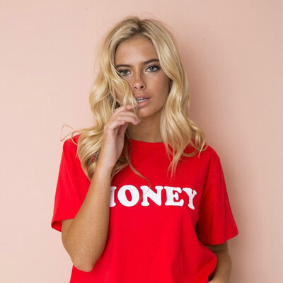 T Shirt Women Man Harajuku HONEY Printing tshirt Casual Female Tee Befree Cotton Simple Tops shirt Plus Size
T Shirt Women Man Harajuku HONEY Printing tshirt Casual Female Tee Befree Cotton Simple Tops shirt Plus Size