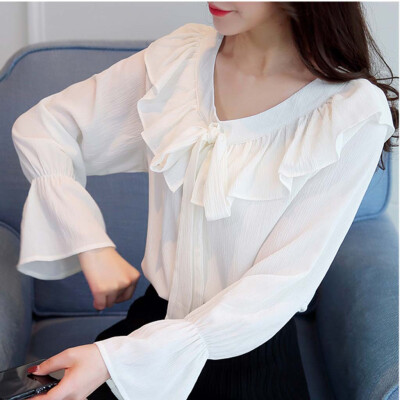 Tailored Women Fashion Bow Tie Ruffles Long Sleeve Loose Slim Chiffon Shirt Casual Blouse
Tailored Women Fashion Bow Tie Ruffles Long Sleeve Loose Slim Chiffon Shirt Casual Blouse