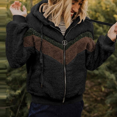 Roseonmyhand Women Autumn Winter Casual Stitching Color Matching Hooded Jacket Plush Coat
Roseonmyhand Women Autumn Winter Casual Stitching Color Matching Hooded Jacket Plush Coat