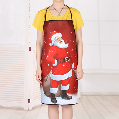 Toponeto Christmas Decoration Waterproof Apron Christmas Dinner Party Apron