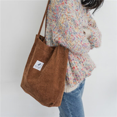 Brand High Capacity Women Corduroy Totes Female Casual Solid Shoulder Bag Foldable Reusable Shopping Beach Bag
Brand High Capacity Women Corduroy Totes Female Casual Solid Shoulder Bag Foldable Reusable Shopping Beach Bag