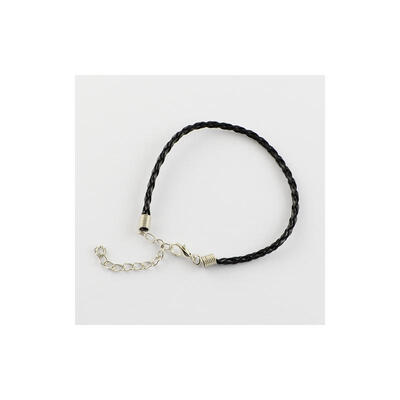 Trendy Braided Imitation Leather Bracelet Making with Iron Lobster Claw Clasps&End Chains Black 200x3mm
Trendy Braided Imitation Leather Bracelet Making with Iron Lobster Claw Clasps&End Chains Black 200x3mm