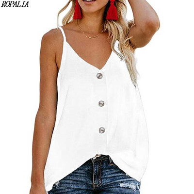 Casual V-neck Button Vest T-Shirts Sleeveless Womens Sling Top Fashion Sexy Cotton Top
Casual V-neck Button Vest T-Shirts Sleeveless Womens Sling Top Fashion Sexy Cotton Top