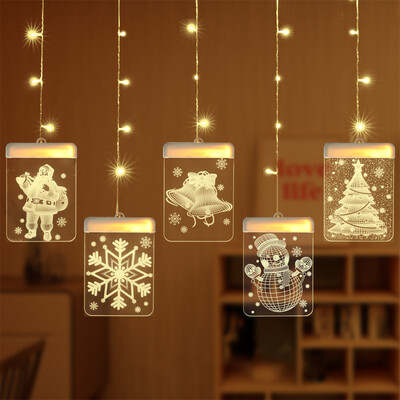 Siaonvr Christmas Decorative Lamps USB LED Night Light 3D Acrylic Sign Light Decor