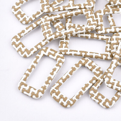 Handmade Raffia Woven Linking Rings with Iron & Aluminum Findings Rectangle Platinum BurlyWood 54x265x4mm Inner Diameter 1
Handmade Raffia Woven Linking Rings with Iron & Aluminum Findings Rectangle Platinum BurlyWood 54x265x4mm Inner Diameter 1