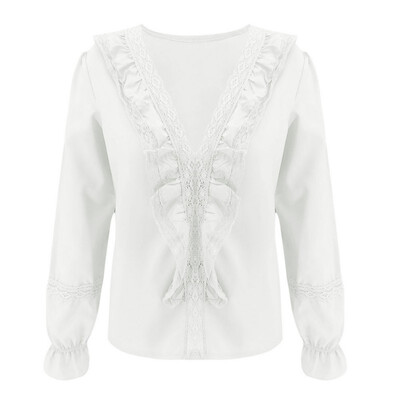 Women Patchwork Lace Floral T Shirt V-neck Long Sleeve Casual Tops Ladies Autumn Shirts Tops
Women Patchwork Lace Floral T Shirt V-neck Long Sleeve Casual Tops Ladies Autumn Shirts Tops