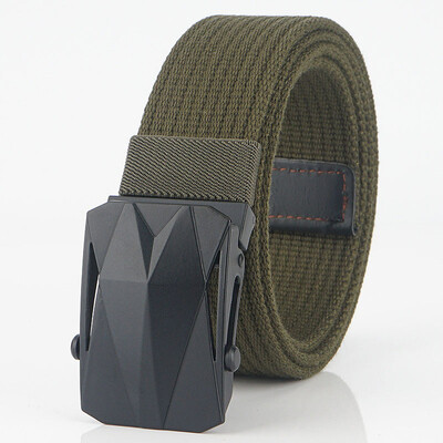 Smooth Buckle Men belt Black sports car buckle quality Solid Color Canvas belt Weaving Wear resistant Wild Casual belt 115 cm
Smooth Buckle Men belt Black sports car buckle quality Solid Color Canvas belt Weaving Wear resistant Wild Casual belt 115 cm
