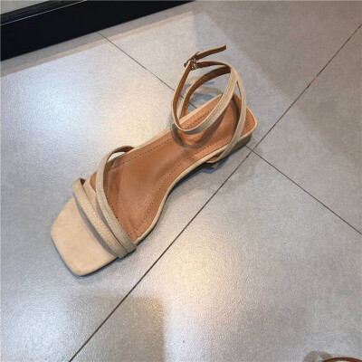 Sandals Fairy Wind Korean version of 100-tie ribbon one-word buckle thick-heeled open-toed ins trendy shoes
Sandals Fairy Wind Korean version of 100-tie ribbon one-word buckle thick-heeled open-toed ins trendy shoes